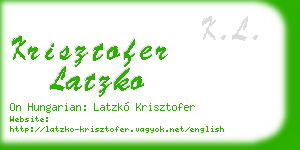 krisztofer latzko business card